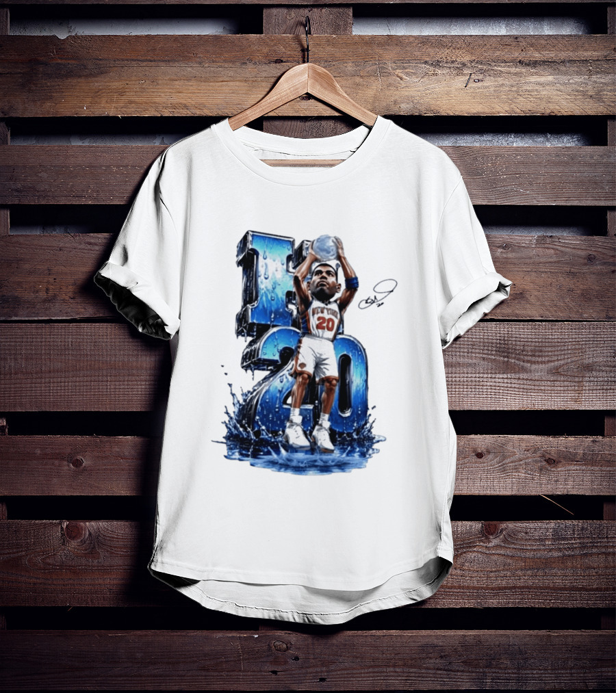 Allan Houston H20 Knicks Number 20 Throwback T-Shirt