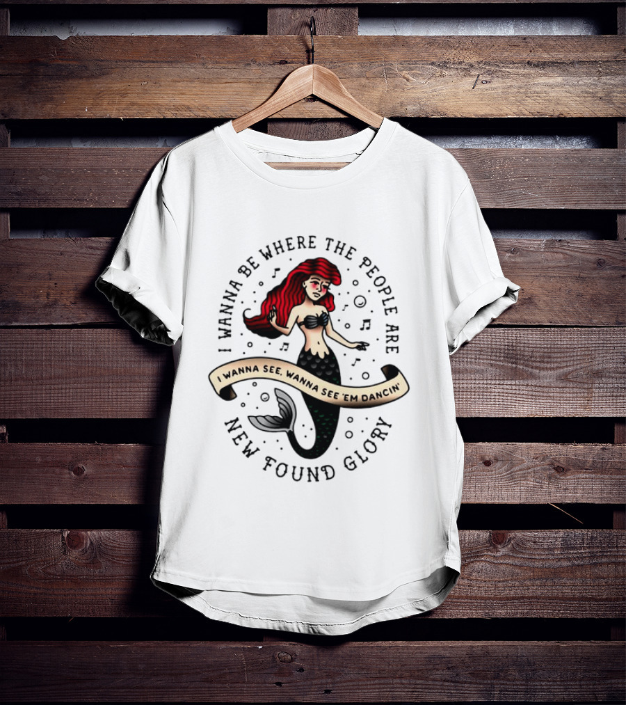 New Found Glory I Wanna Be Where The People Are Mermaid T-Shirt