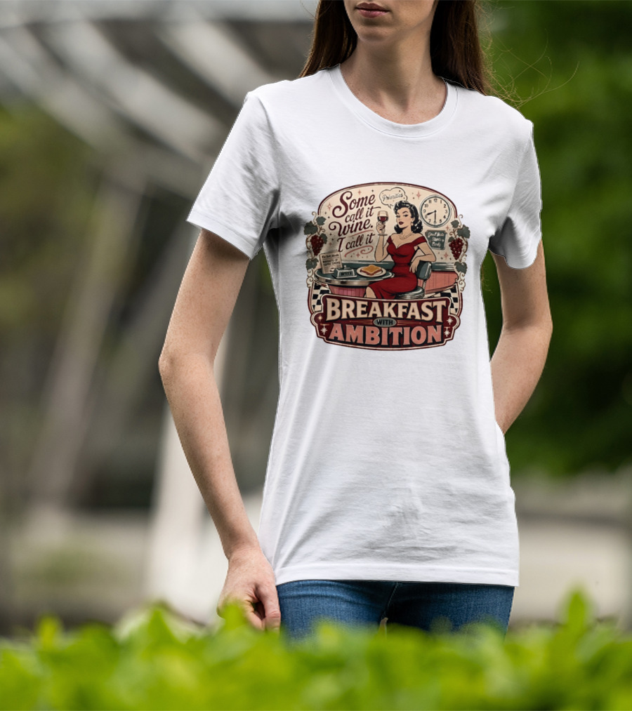 Some Call It Wine Priorities Breakfast With Ambition T-Shirt