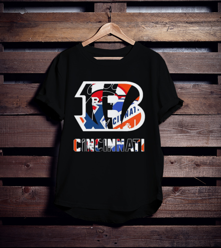 Cincinnati Bengals Reds Bearcats FC Musketeers Sports Logo Mashup T-Shirt