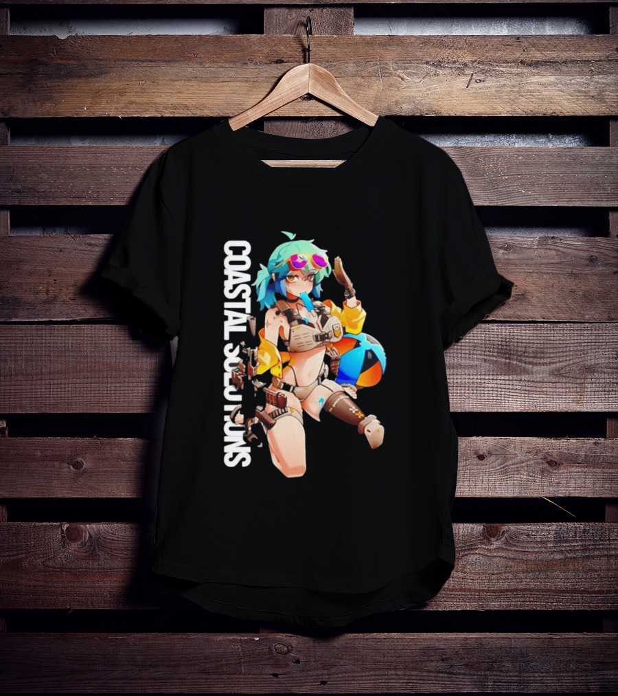 Coastal Solutions Anime Girl Popsicle Tactical Beach Vibes T-Shirt
