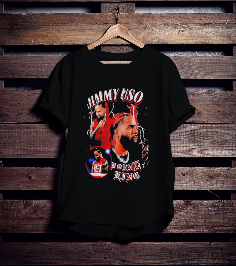 Jimmy Uso Born A King WWE Red Lightning T-Shirt