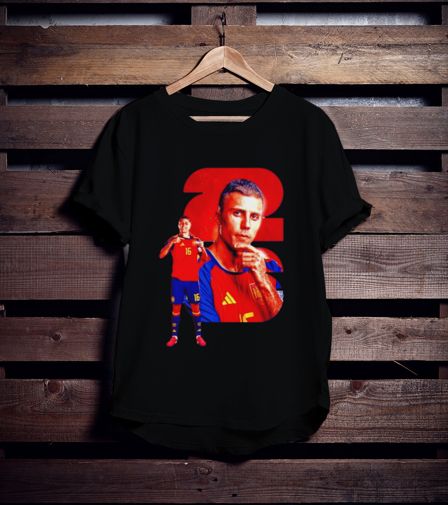 Rodrigo Hernández Cascante Rodri No 16 Spain Manchester City Football Player T-Shirt