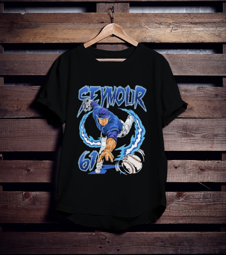 Seymour 61 Miami Marlins MLB Baseball Player Pitching Action T-Shirt