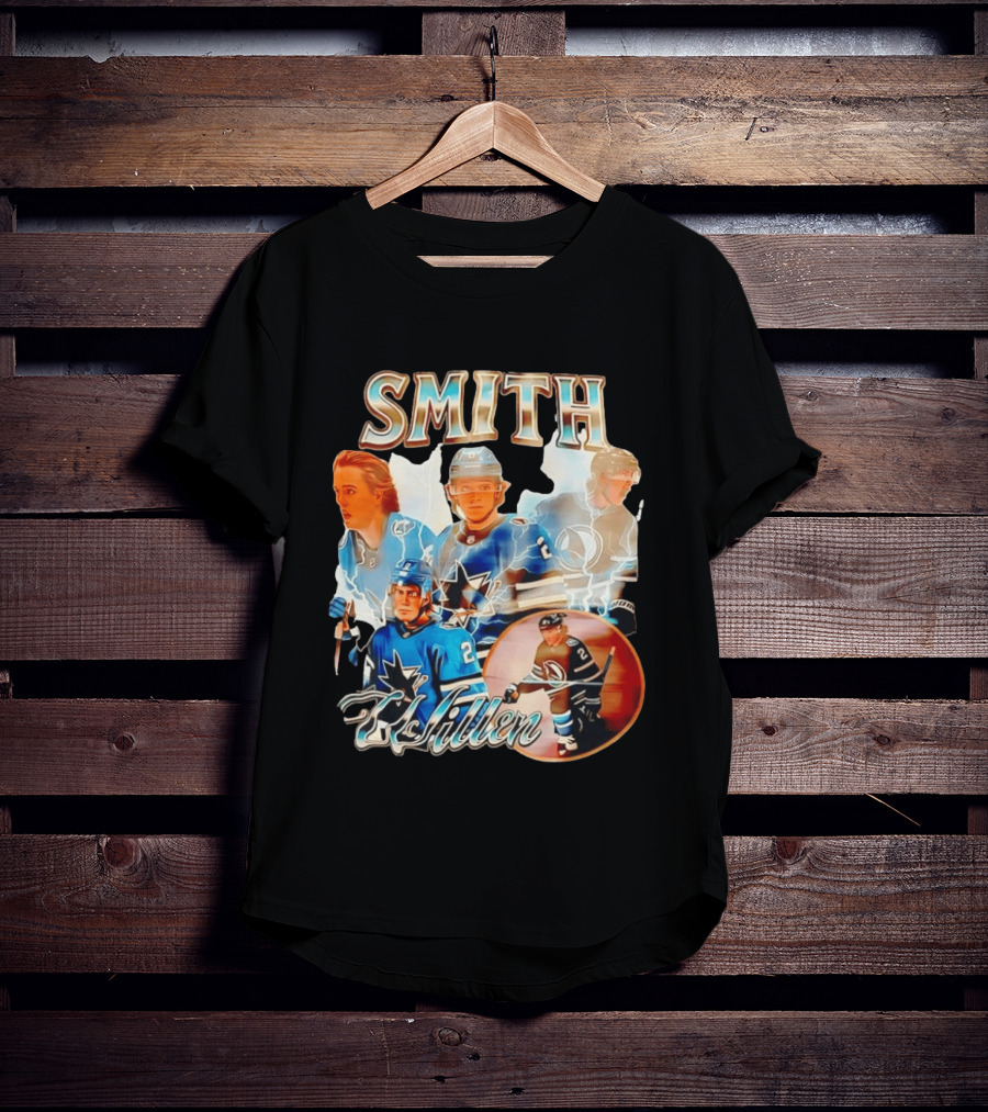 San Jose Sharks Smith McIllen Hockey Players Collage T-Shirt
