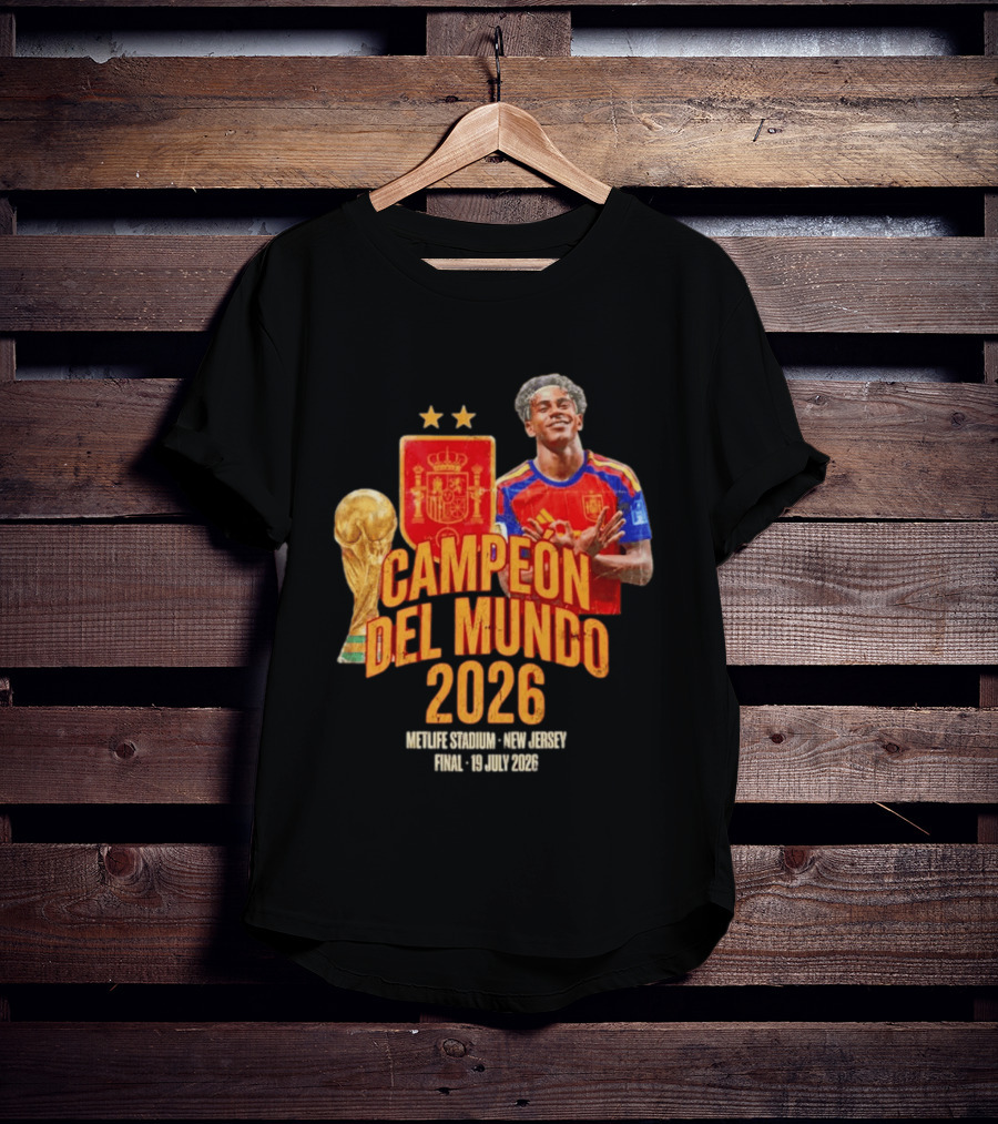 Spain Campeon Del Mundo 2026 Metlife Stadium New Jersey Final 19 Jul 2026 T-Shirt