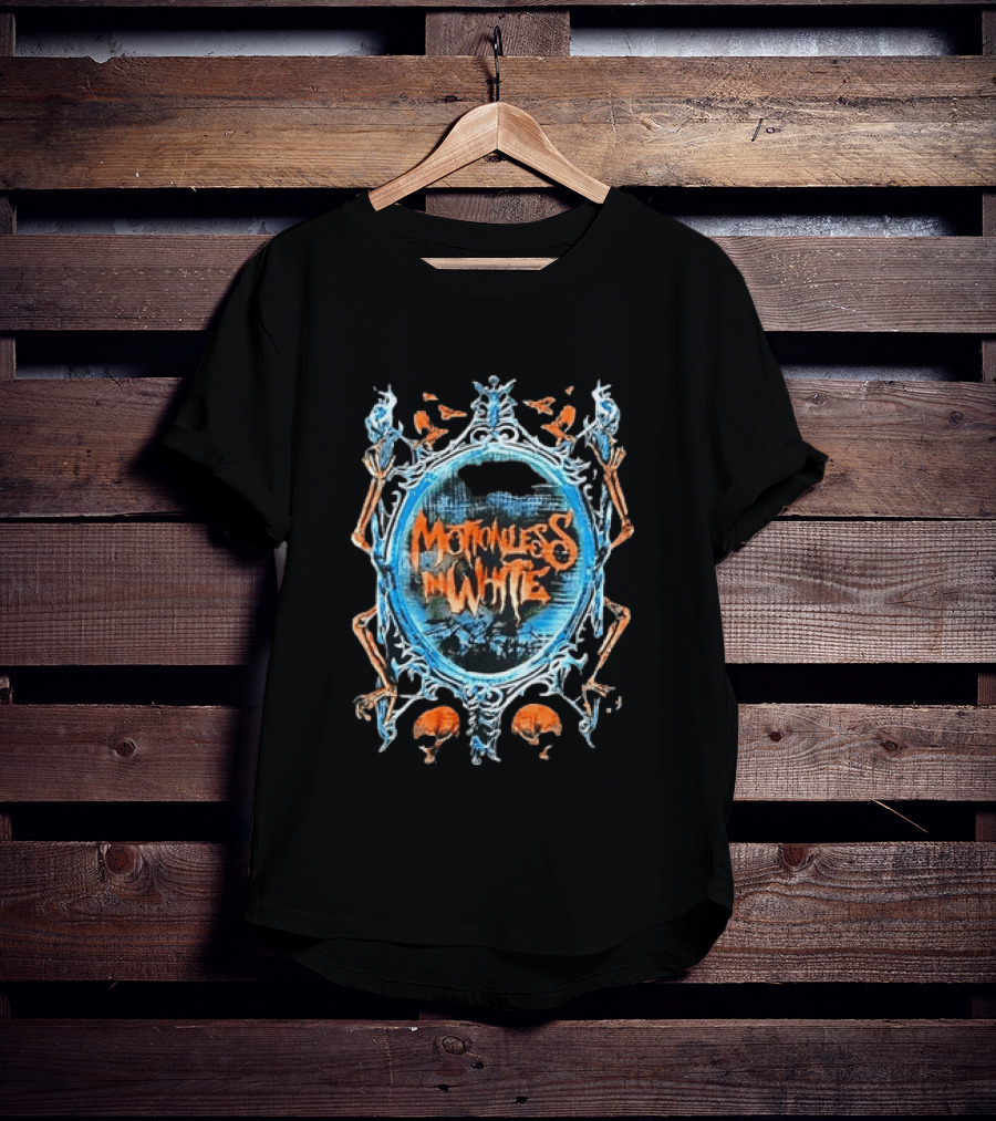 Motionless In White Gothic Skull Mirror T-Shirt