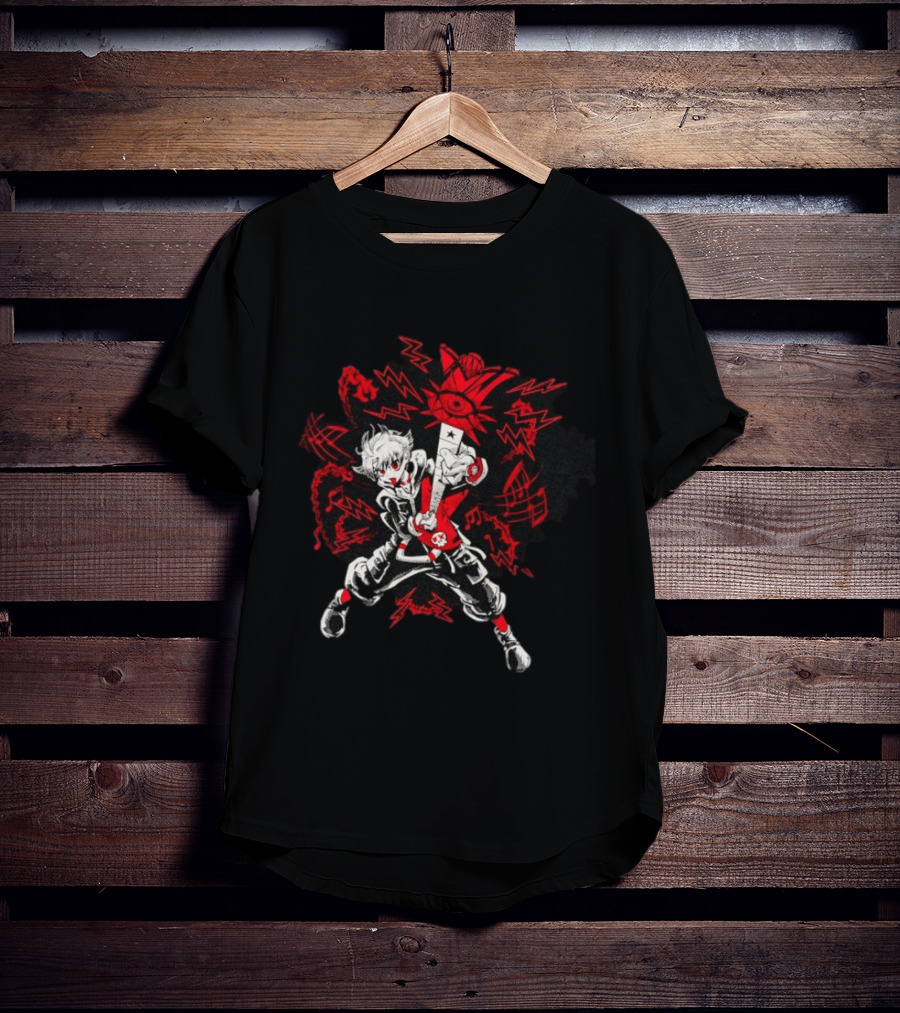 Neku Sakuraba The World Ends With You Gachi Red And Black Dynamic T-Shirt