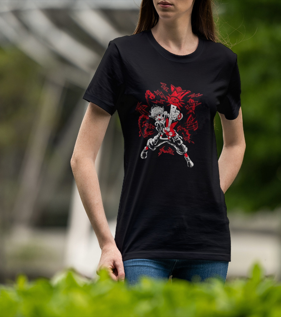 Neku Sakuraba The World Ends With You Gachi Red And Black Dynamic T-Shirt