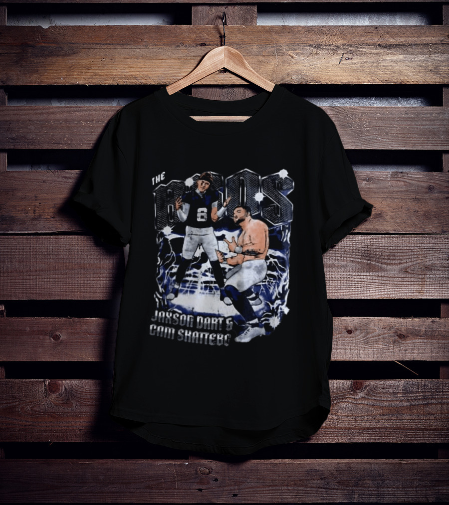 The Bros Jaxson Dart Cam Skattebo New York Giants Football Lightning T-Shirt