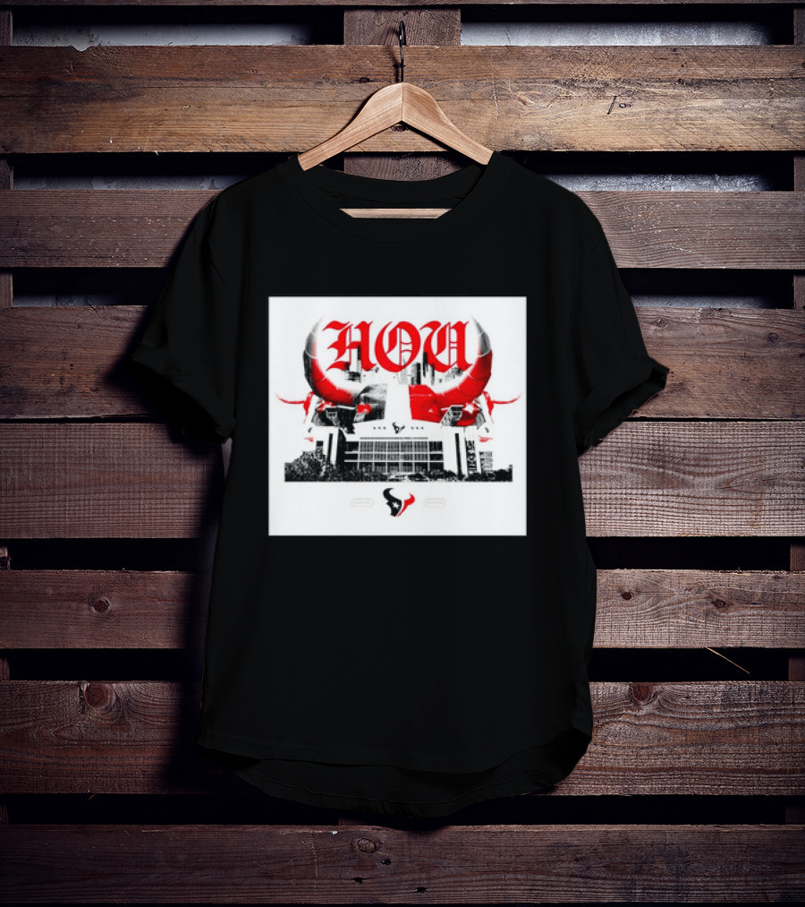 Houston Texans HOU H Town Red Bull Horns T-Shirt
