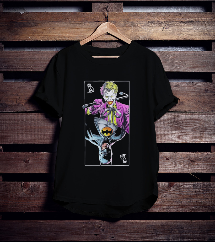 OVO Joker And Batman Playing Card Owl T-Shirt