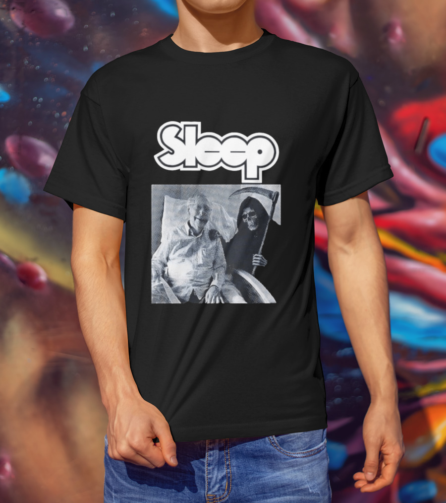 United Snakes Grim Reaper Holding Scythe Sleep Elderly Man In Hospital Room T-Shirt