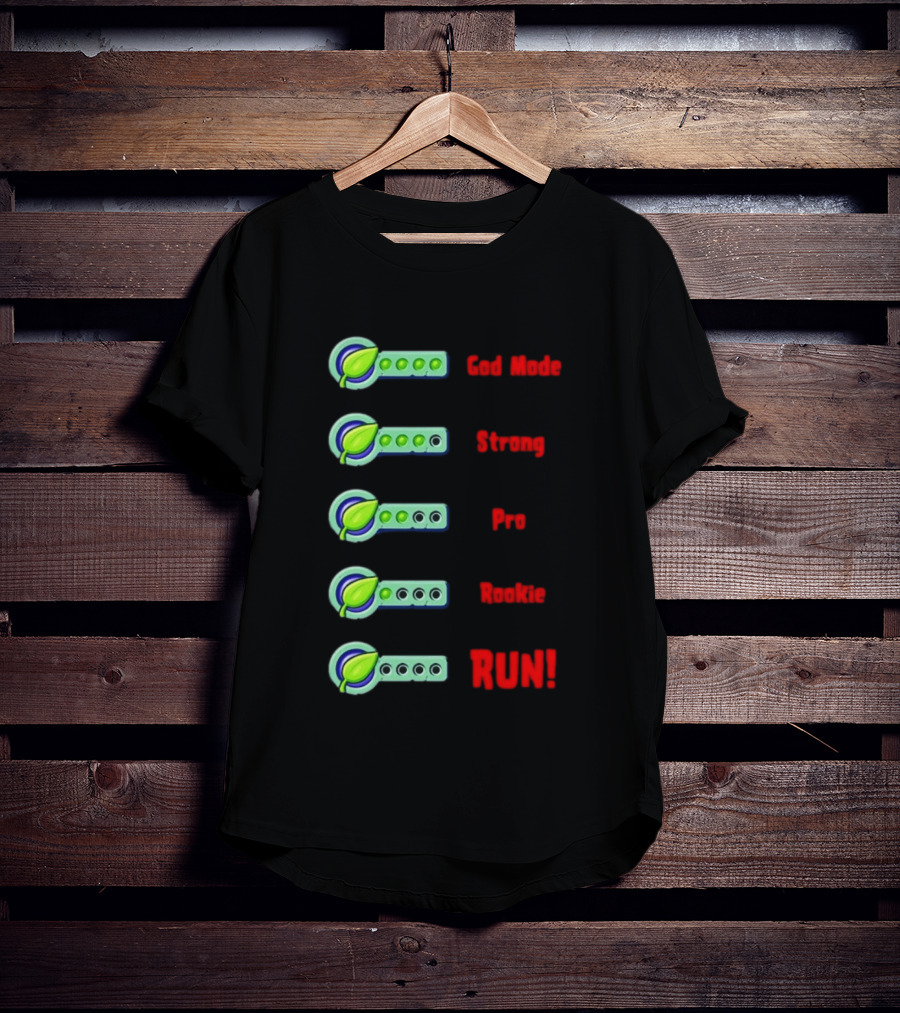 Plant Food Power Levels God Mode Strong Pro Rookie Run T-Shirt