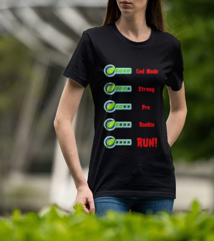 Plant Food Power Levels God Mode Strong Pro Rookie Run T-Shirt