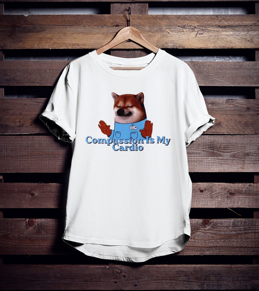 Shiba Inu Nurse PCA Doge Compassion Is My Cardio T-Shirt