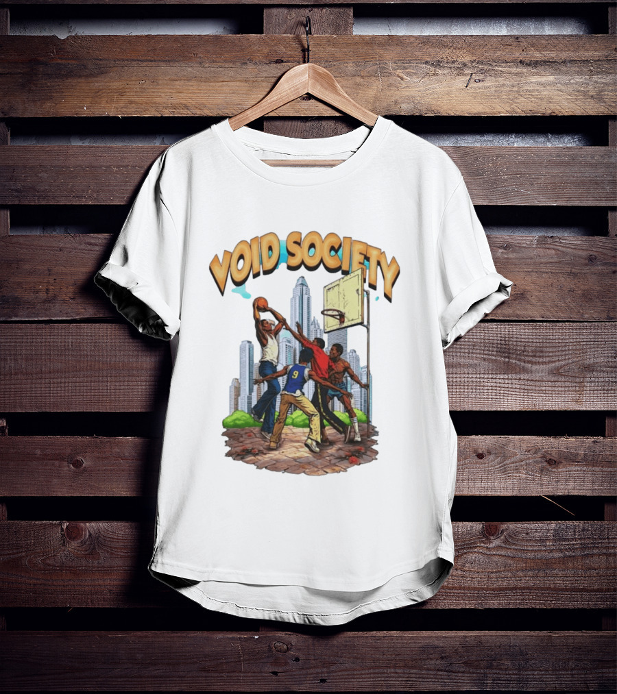 Void Society Urban Basketball Action Cityscape Players T-Shirt