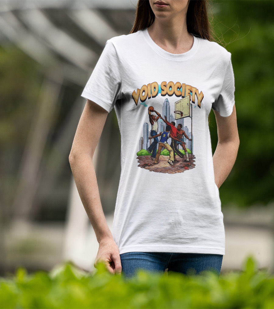 Void Society Urban Basketball Action Cityscape Players T-Shirt