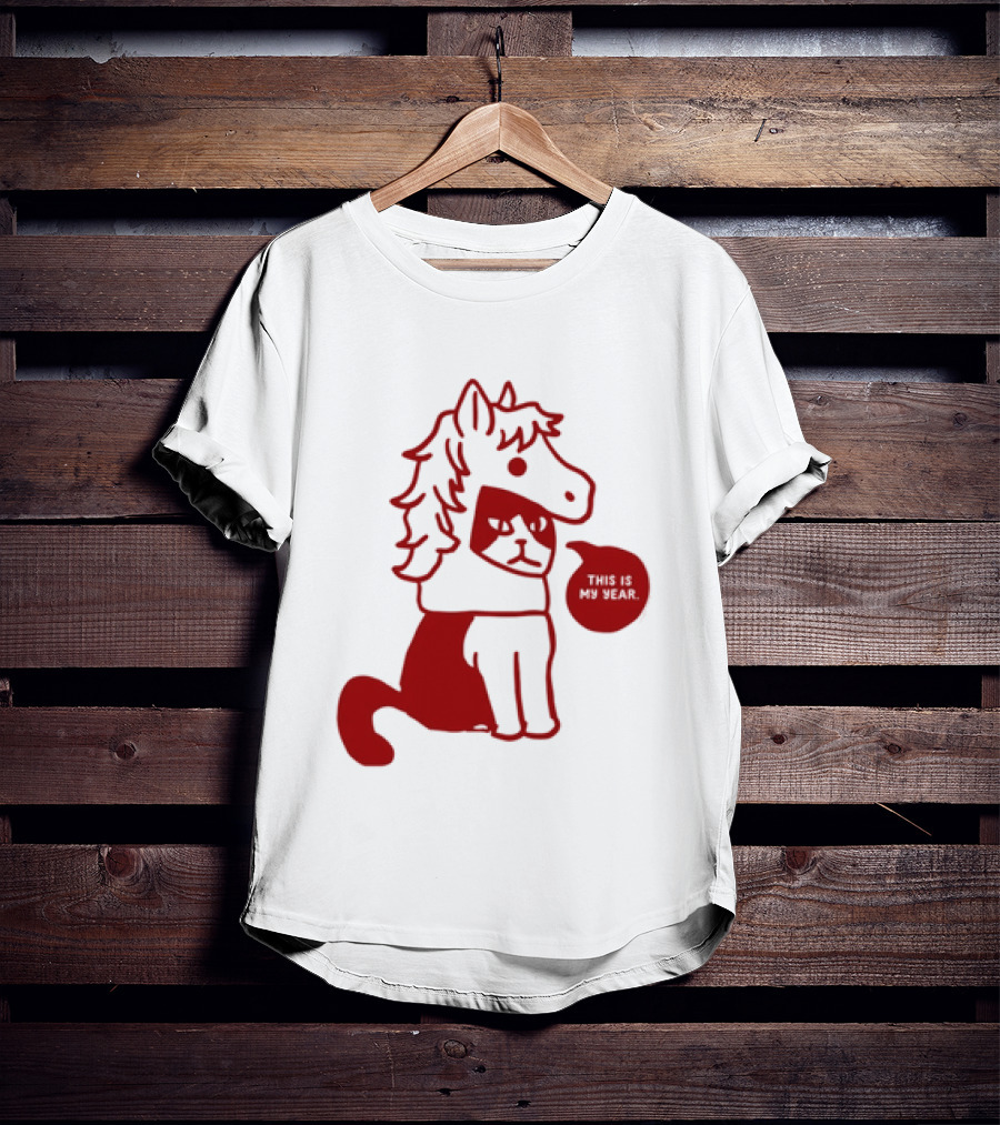 Year Of The Horse 2026 Chinese Lunar New Year Zodiac Cat T-Shirt