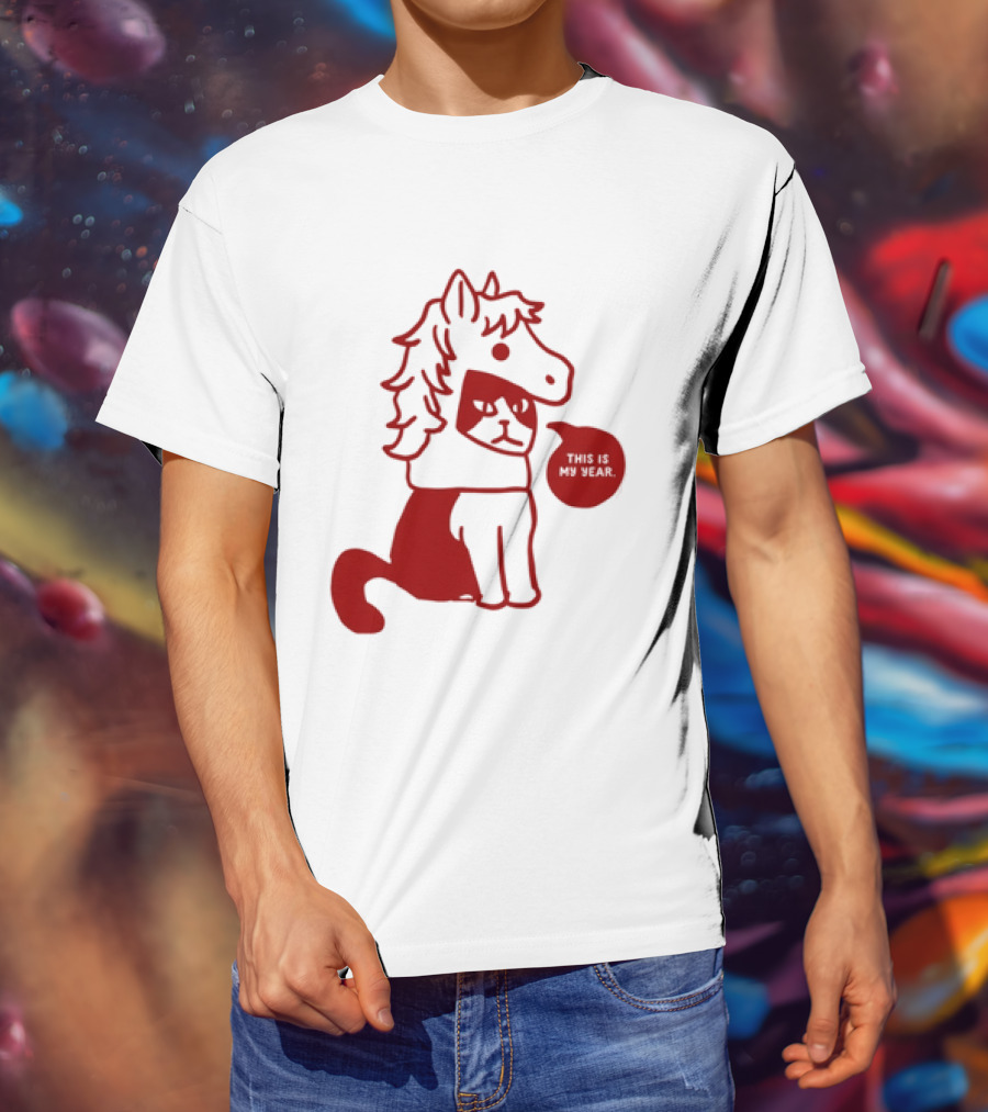 Year Of The Horse 2026 Chinese Lunar New Year Zodiac Cat T-Shirt