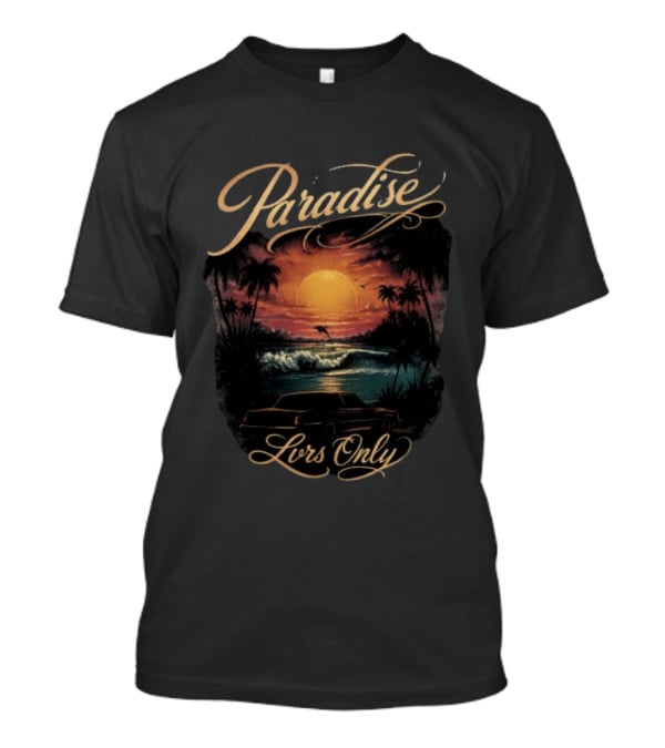 Paradise Lovers Only Sunset Beach Scene T-Shirt