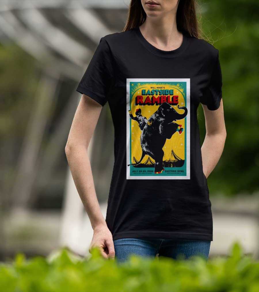 Will Hoge Eastside Ramble Nashville TN July 24 25 2026 Elephant Circus Eastside Bowl T-Shirt