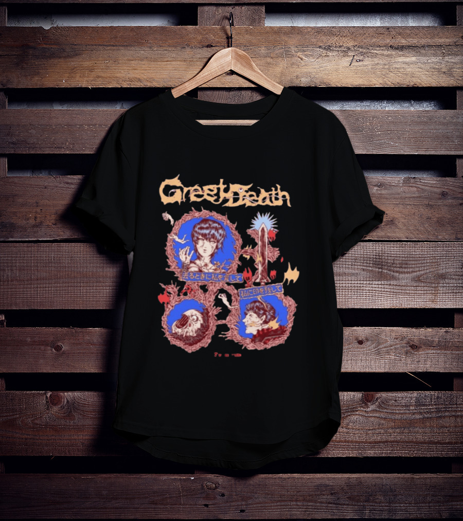 Greet Death Berserk Evil Greed Store Longsleeve Anime Manga Aesthetic T-Shirt