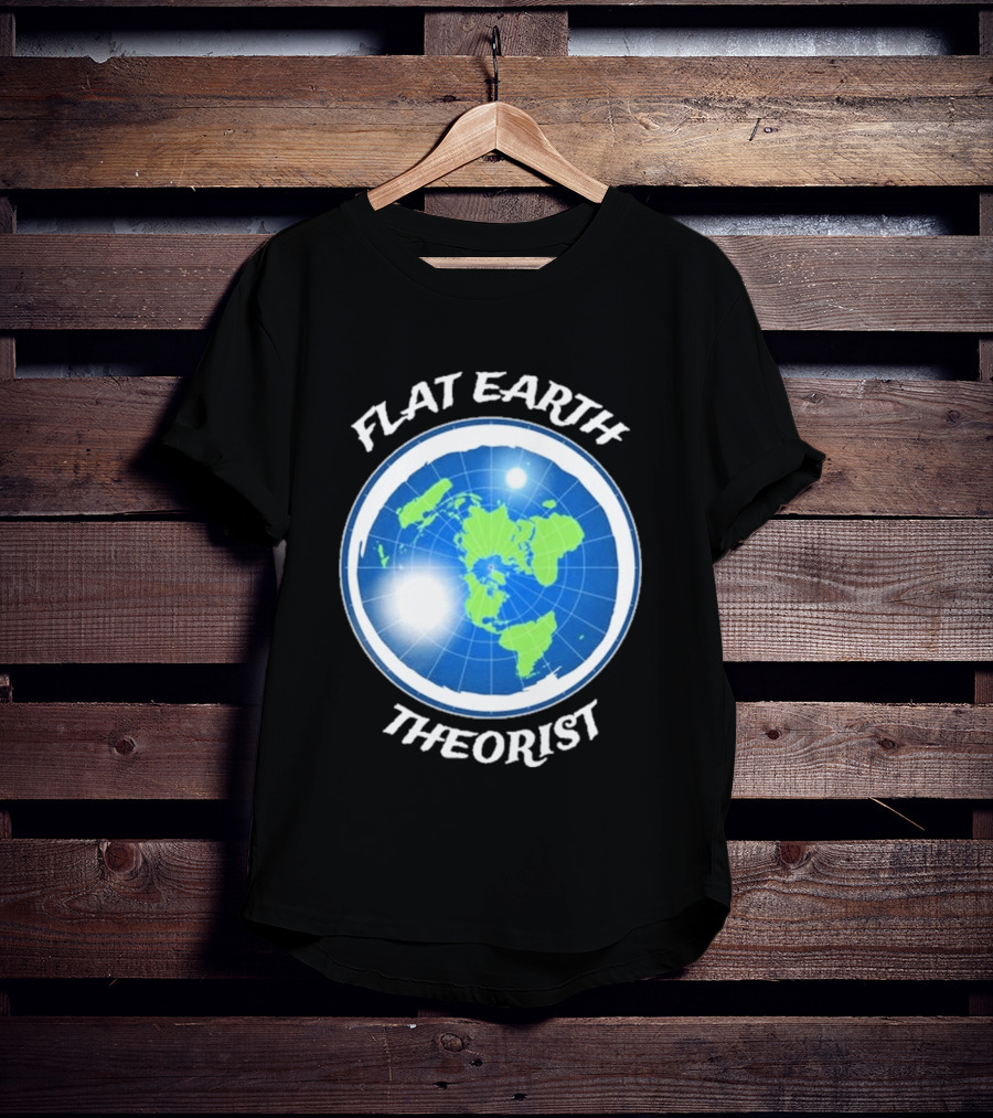 Flat Earth Theorist Ice Wall Map T-Shirt
