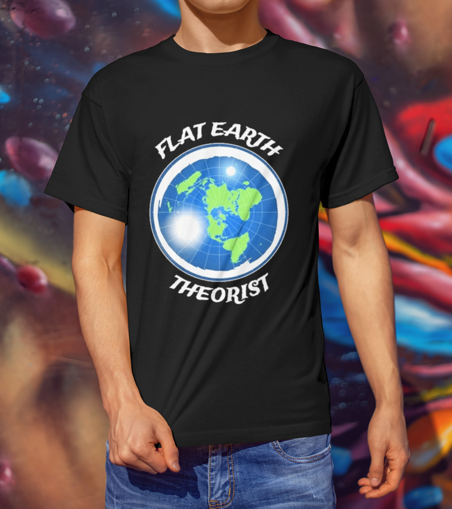 Flat Earth Theorist Ice Wall Map T-Shirt