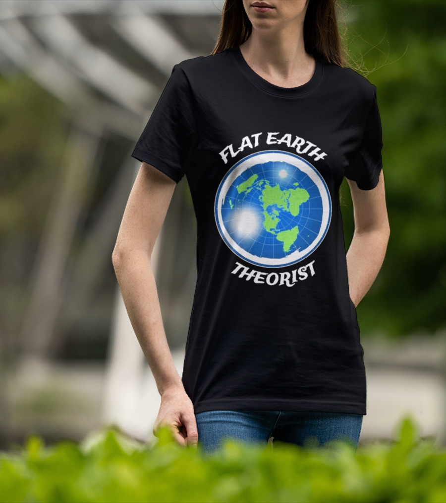 Flat Earth Theorist Ice Wall Map T-Shirt