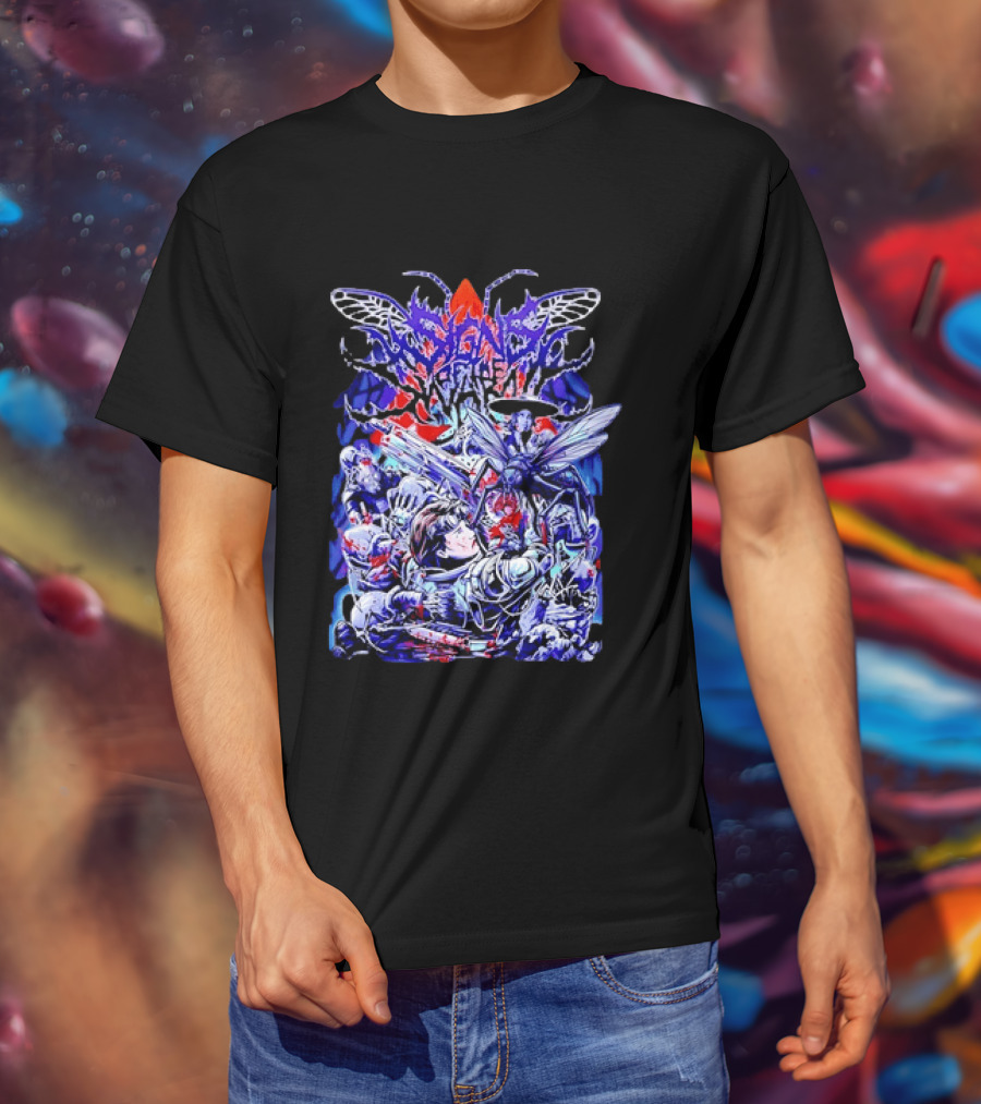 Alien Invasion Creature Sci Fi Horror Battle Scene T-Shirt