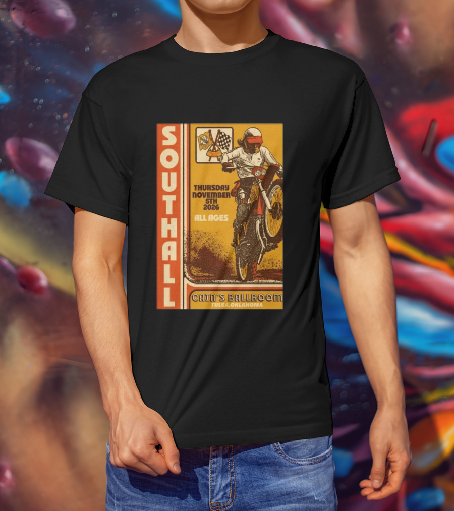 Southall Live At Cain's Ballroom Tulsa OK November 5 2026 Motorcycle Event T-Shirt