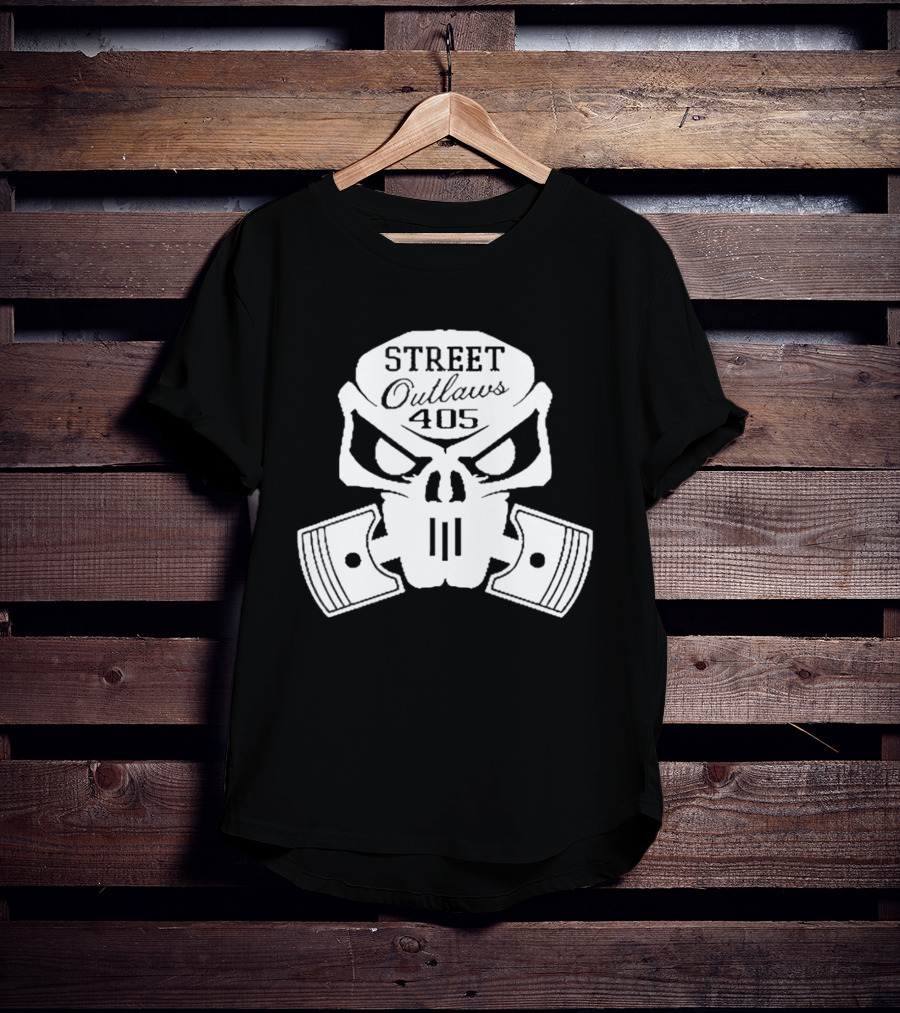 Street Outlaws 405 Skull Piston Racing Motorsports T-Shirt