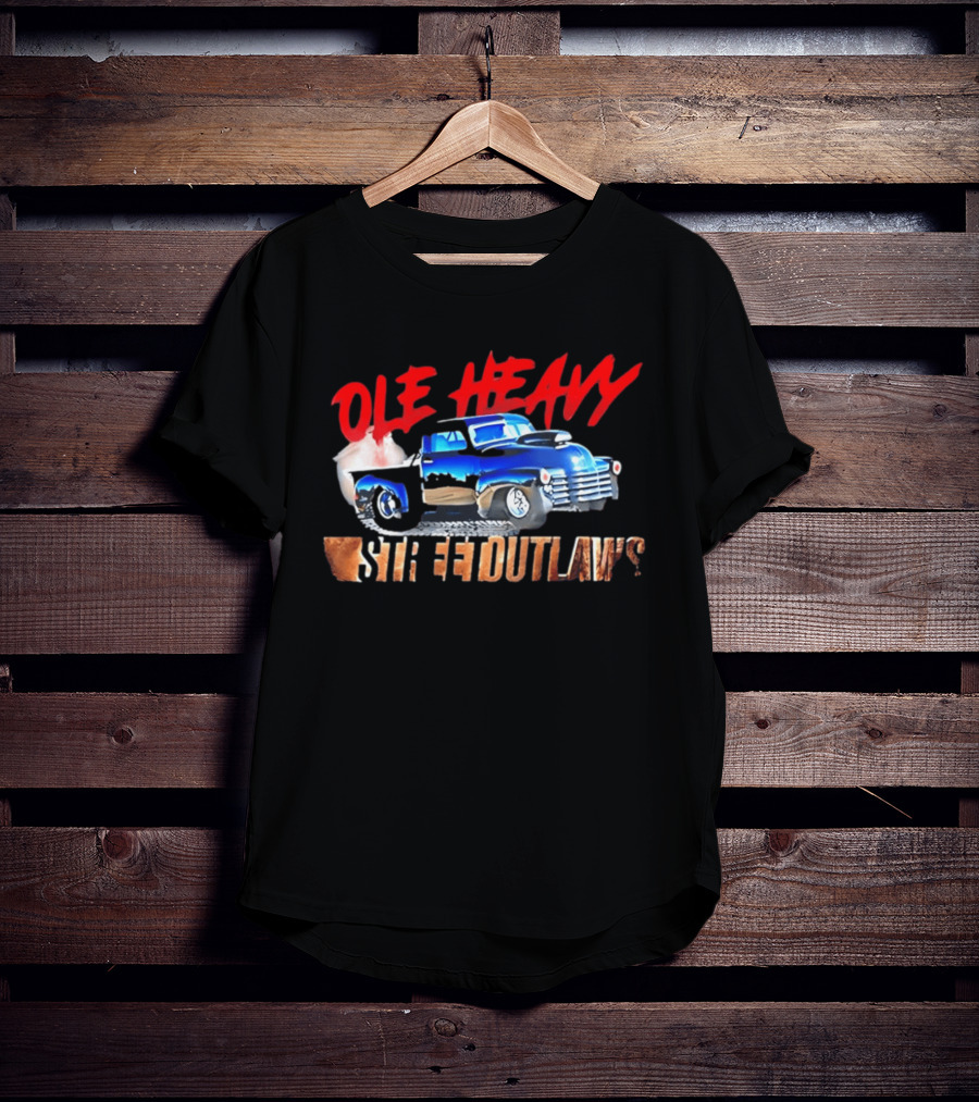 Ole Heavy Street Outlaws Blue Classic Truck Racing T-Shirt