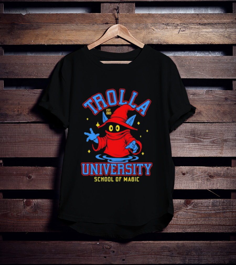 Trolla University Est 1983 School Of Magic Masters Of The Universe Orko T-Shirt