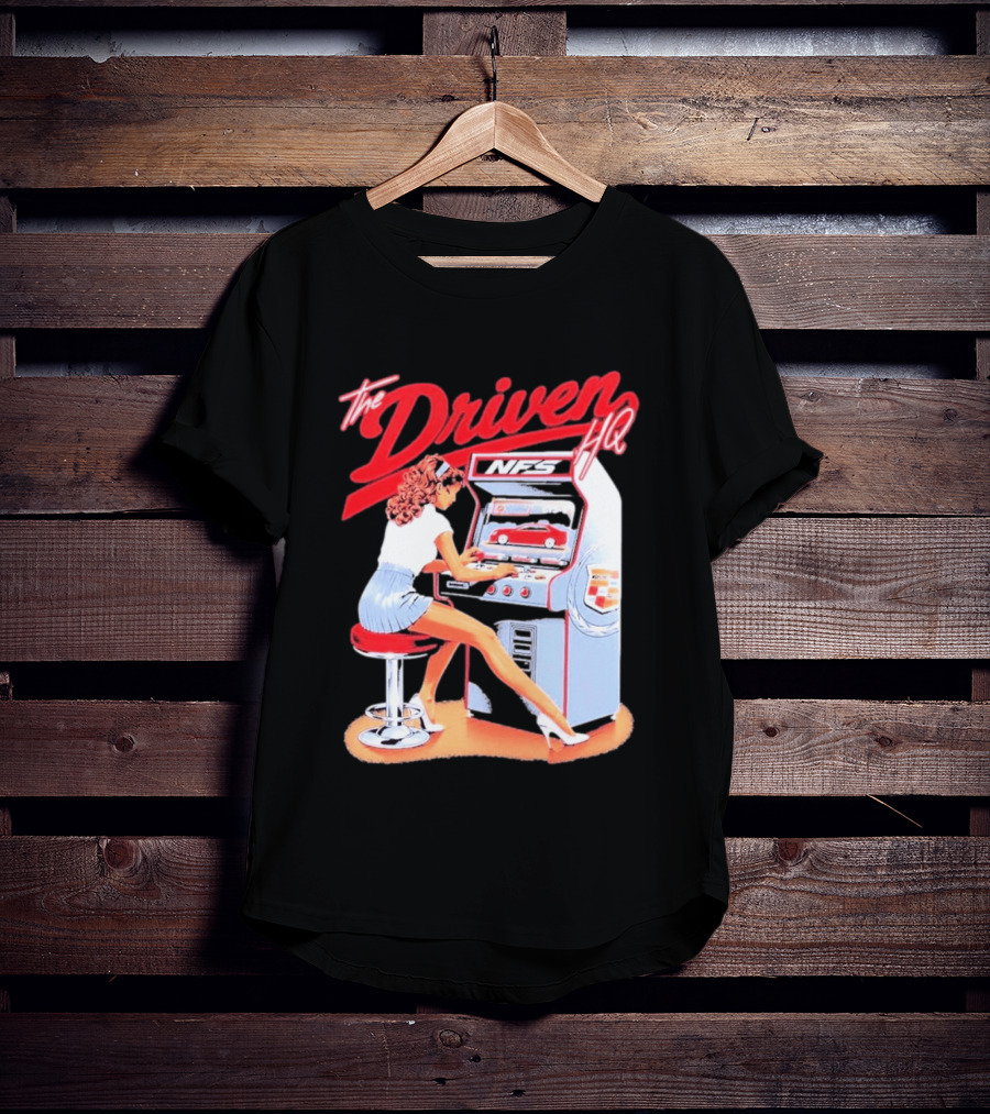The Driven HQ NFS Arcade Gaming Girl Retro Pin Up T-Shirt