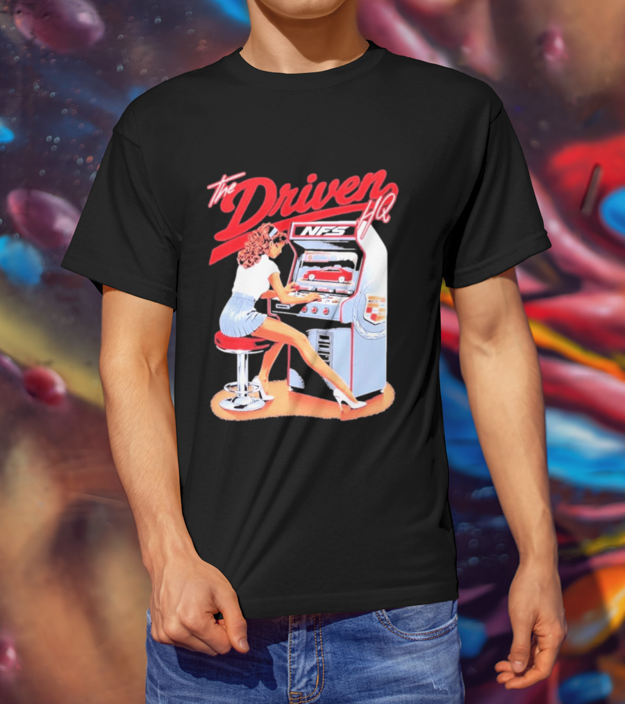 The Driven HQ NFS Arcade Gaming Girl Retro Pin Up T-Shirt