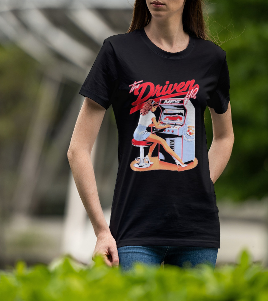 The Driven HQ NFS Arcade Gaming Girl Retro Pin Up T-Shirt