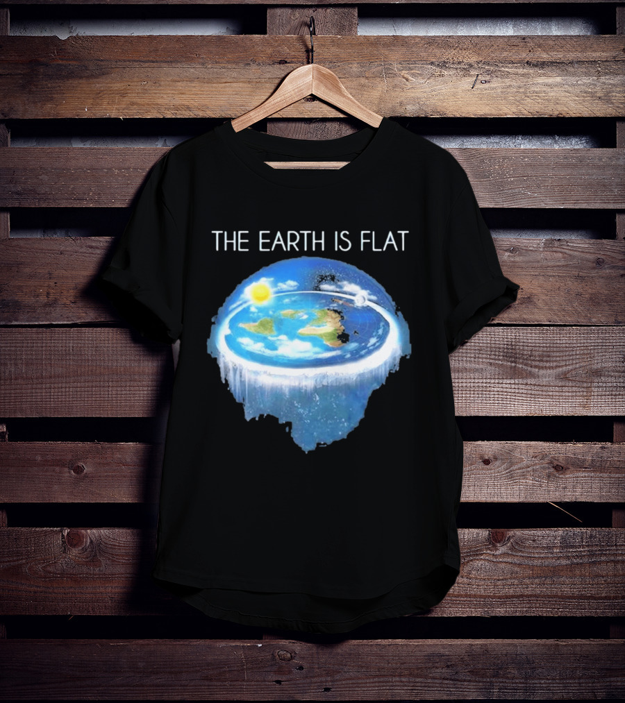 The Earth Is Flat Map Model Firmament Dome Sun Moon Sheol T-Shirt