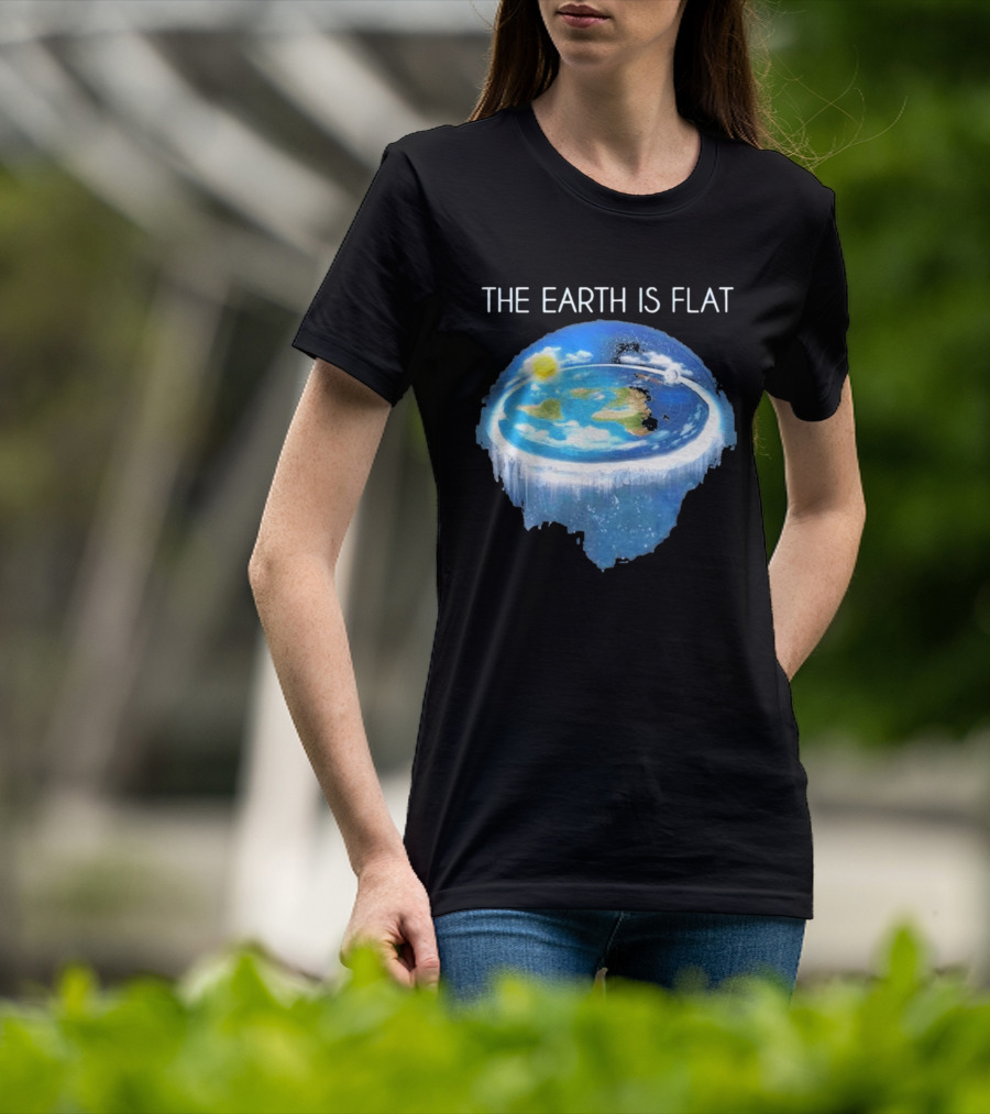 The Earth Is Flat Map Model Firmament Dome Sun Moon Sheol T-Shirt