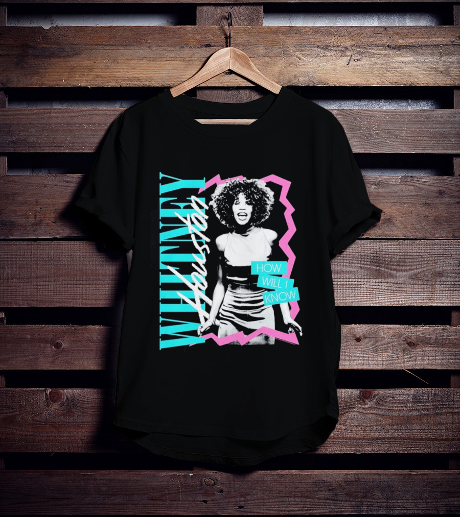Whitney Houston How Will I Know Vintage Style Music Icon Retro 80s Fashion T-Shirt