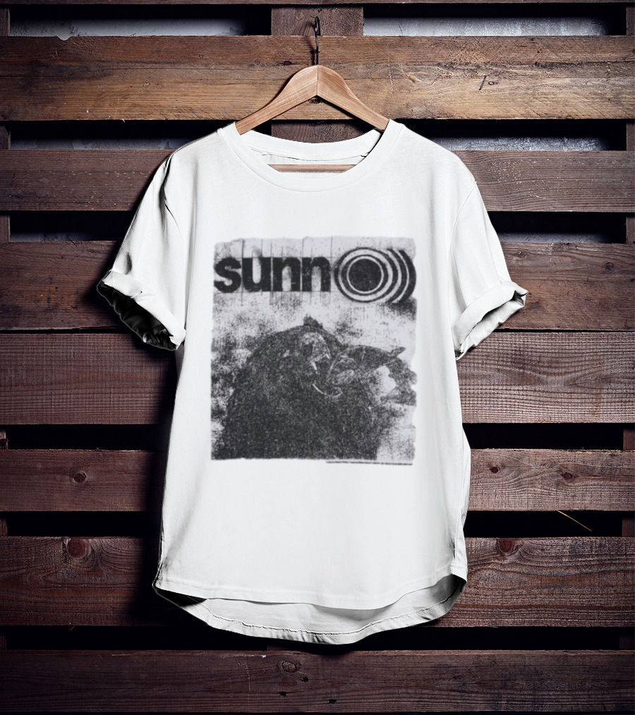 Sunn O))) Brain Dead Collaboration Black And White Distressed T-Shirt