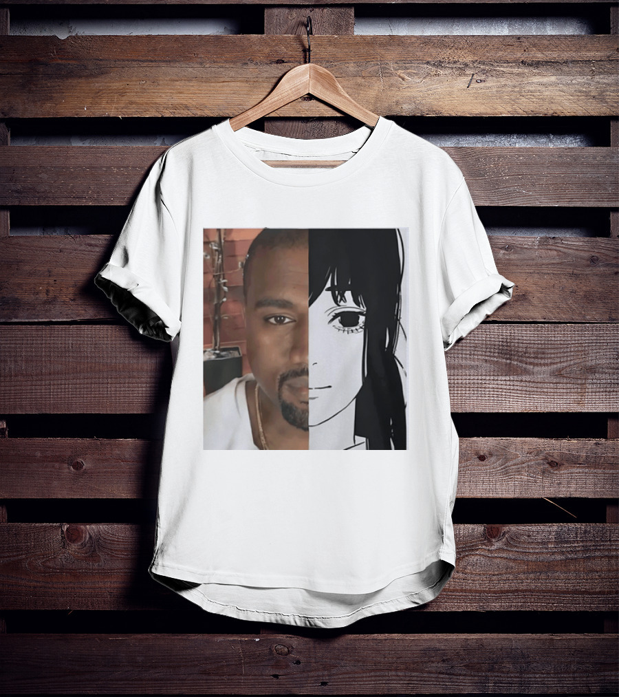 Kanye West Anime Crossover Split Face T-Shirt