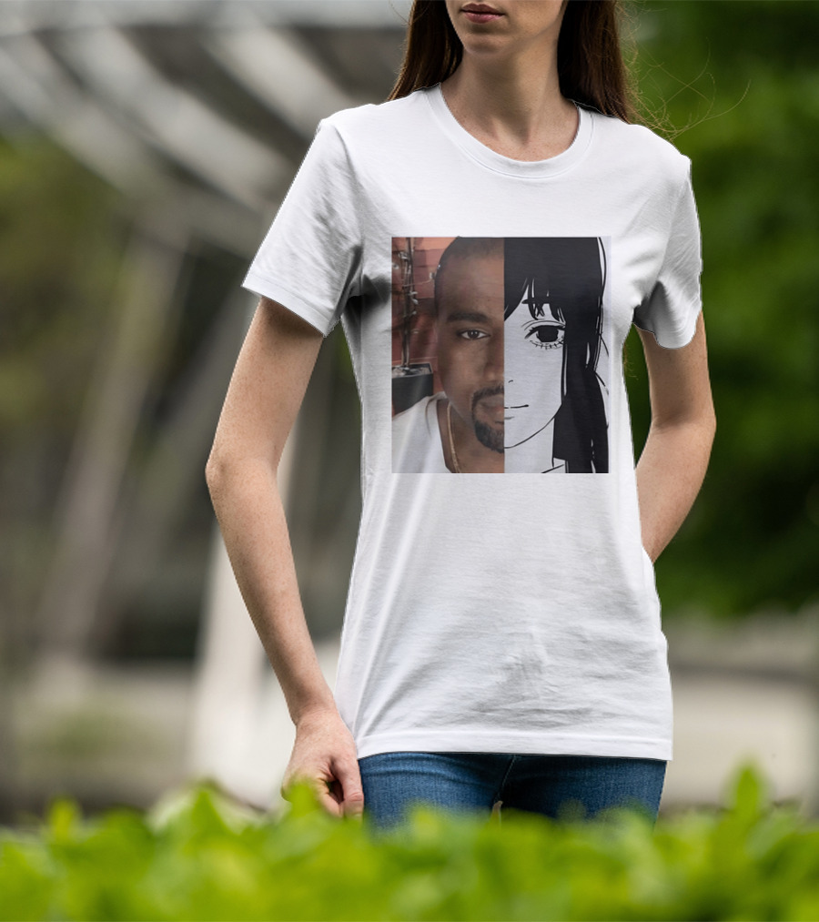 Kanye West Anime Crossover Split Face T-Shirt