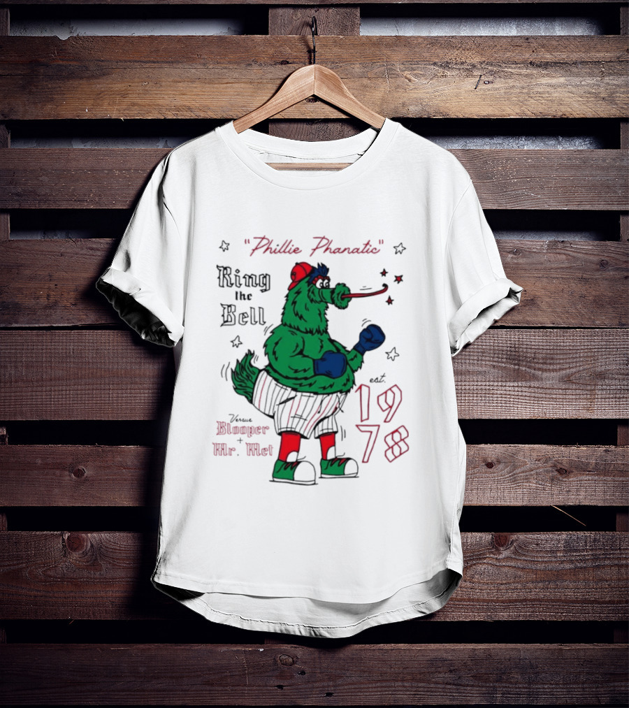 Phillie Phanatic Est 1978 Ring The Bell Versus Blooper Mr Met T-Shirt