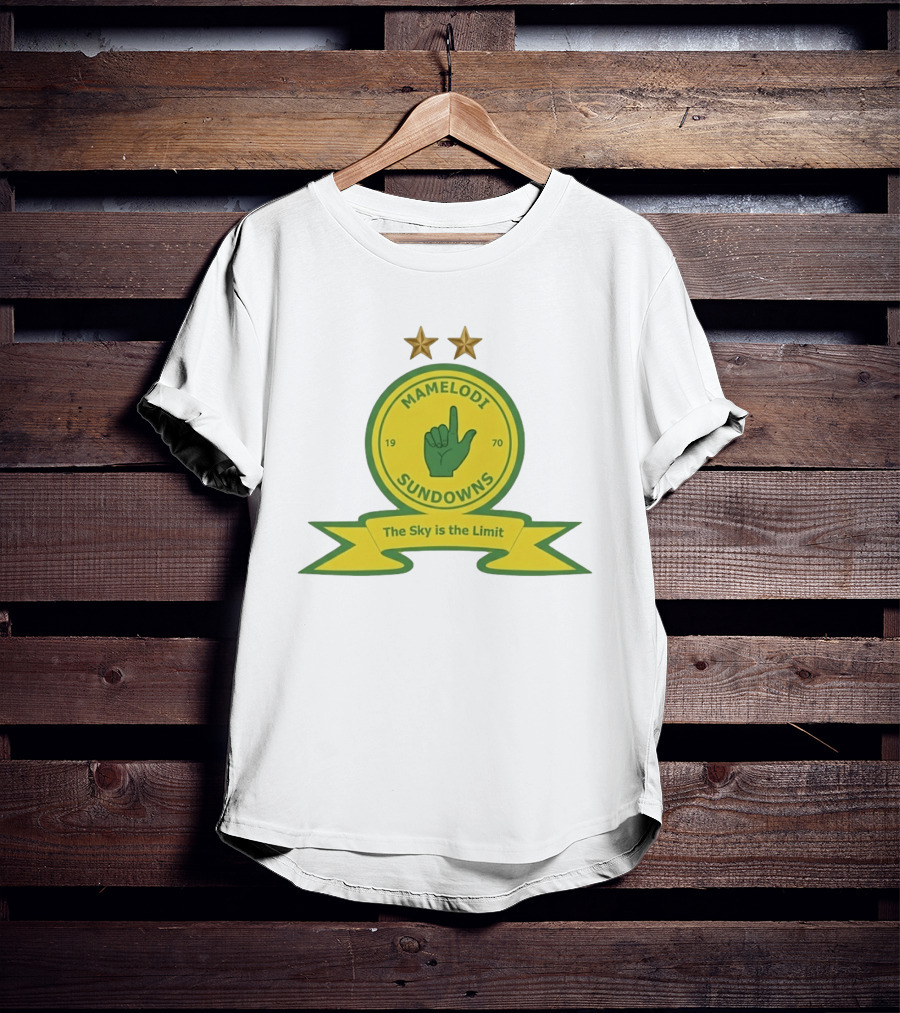 Mamelodi Sundowns 1970 The Sky Is The Limit Logo Two Stars T-Shirt