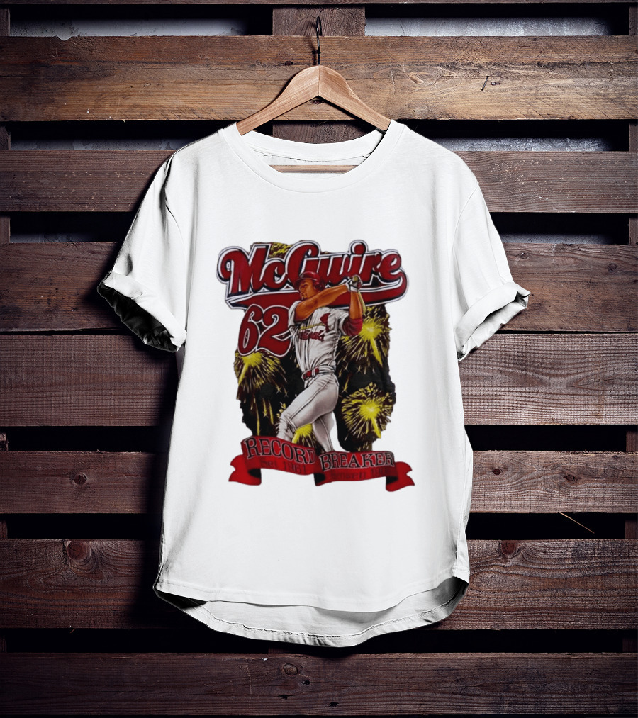 McGuire 62 Record Breaker St Louis Cardinals 1961 Broken 1998 T-Shirt