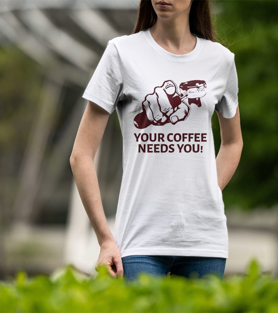 Uncle Sam Your Coffee Needs You Pointing T-Shirt