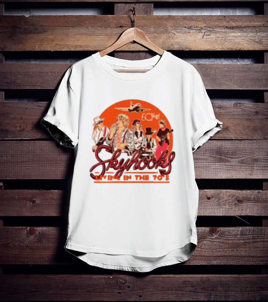 Skyhooks Living In The 70's 50th Anniversary Warner Music Store T-Shirt