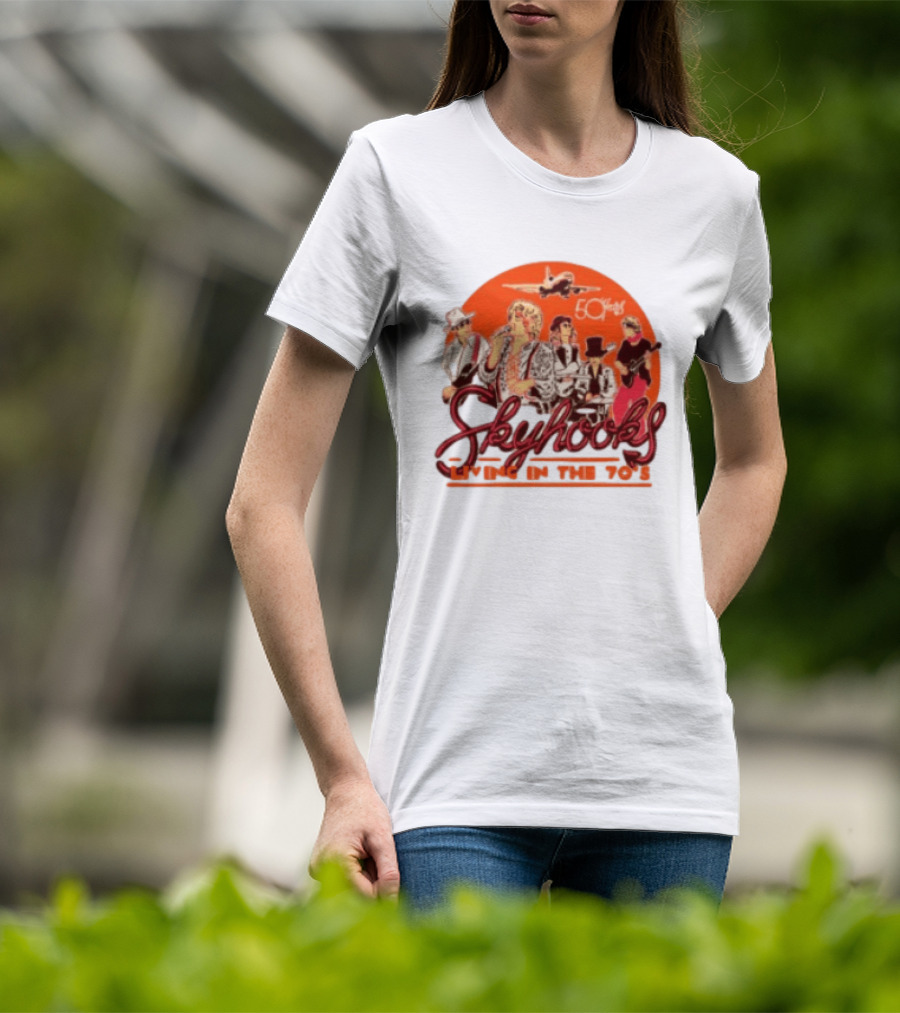 Skyhooks Living In The 70's 50th Anniversary Warner Music Store T-Shirt